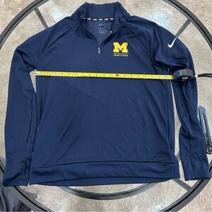 Nike Michigan Wolverines 1/4 Zip Team Issue Warmup Track & Field Men's Sz M